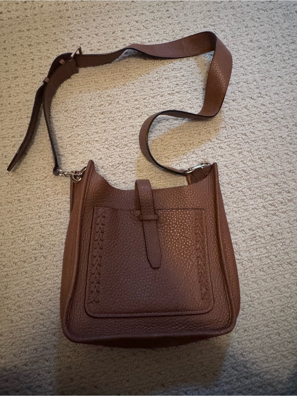 Rebecca Minkoff Brown Leather Crossbody Bag with Front Pocket